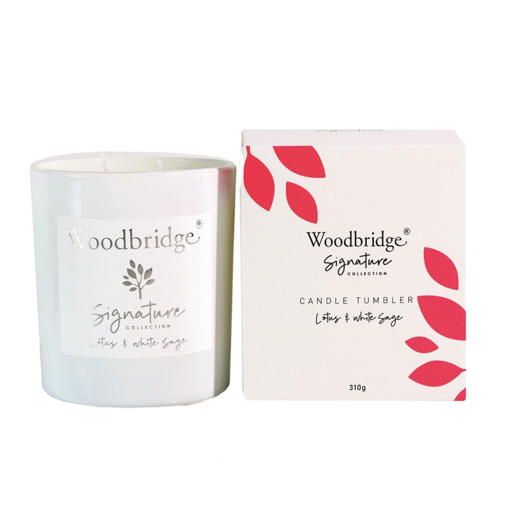 Woodbridge Lotus & White Sage 2 Wick Boxed Tumbler Candle £11.69